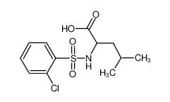 2-[(2-chlorophenyl)sulfonylamino]-4-methylpentanoic acid