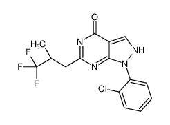 1-(2-chlorophenyl)-6-[(2R)-3,3,3-trifluoro-2-methylpropyl]-2H-pyrazolo[3,4-d]pyrimidin-4-one 794568-92-6