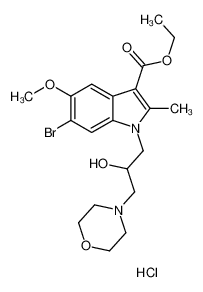 ethyl 6-bromo-1-(2-hydroxy-3-morpholin-4-ylpropyl)-5-methoxy-2-methylindole-3-carboxylate,hydrochloride 120342-38-3