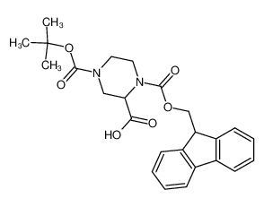 1-(9H-fluoren-9-ylmethoxycarbonyl)-4-[(2-methylpropan-2-yl)oxycarbonyl]piperazine-2-carboxylic acid 183742-23-6