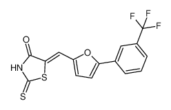 2-thioxo-5-((5-(3-(trifluoromethyl)phenyl)furan-2-yl)methylene)thiazolidin-4-one 301687-87-6