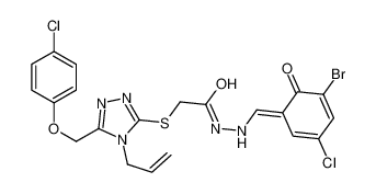 6917-65-3 structure, C21H18BrCl2N5O3S