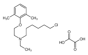 6-Chloro-N-[2-(2,6-dimethylphenoxy)ethyl]-N-ethyl-1-hexanaminium hydrogen oxalate 42055-01-6