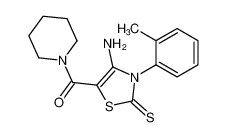 [4-amino-3-(2-methylphenyl)-2-sulfanylidene-1,3-thiazol-5-yl]-piperidin-1-ylmethanone 57036-93-8