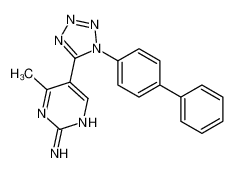 4-methyl-5-[1-(4-phenylphenyl)tetrazol-5-yl]pyrimidin-2-amine