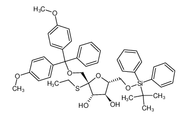 302905-14-2 ethyl 6-O-tert-butyldiphenylsilyl-1-O-(4,4'-dimethoxytriphenyl)methyl-2-thio-β-D-fructofuranoside