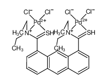 94603-20-0 structure, C24H30Cl4N2Pd2S2++