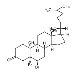 2515-09-5 spectrum, 5,6β-dibromo-5α-cholestanone-(3)