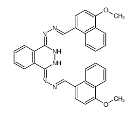 1-N,4-N-bis[(4-methoxynaphthalen-1-yl)methylideneamino]phthalazine-1,4-diamine 27703-94-2