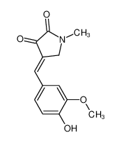 4-[(4-hydroxy-3-methoxyphenyl)methylidene]-1-methylpyrrolidine-2,3-dione 14646-15-2