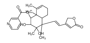 (1R,2S,3R,4R,4aS,8aR)-2,3-Dihydroxy-3,4,8,8a-tetramethyl-4-[(E)-2 -(5-oxo-2,5-dihydro-3-furanyl)vinyl]-1,2,3,4,4a,5,6,8a-octahydro- 1-naphthalenyl nicotinate 1015776-92-7