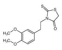 3-[2-(3,4-dimethoxyphenyl)ethyl]-2-sulfanylidene-1,3-thiazolidin-4-one 23522-20-5