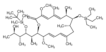 243468-95-3 (3Z,5E,7R,8S,9S,11E,13E,15S,16R)-16-((2R,3S,4R,5R)-3-((tert-butyldimethylsilyl)oxy)-5-hydroxy-4-methylhexan-2-yl)-3,15-dimethoxy-5,7,9,11-tetramethyl-8-((triethylsilyl)oxy)oxacyclohexadeca-3,5,11,13-tetraen-2-one