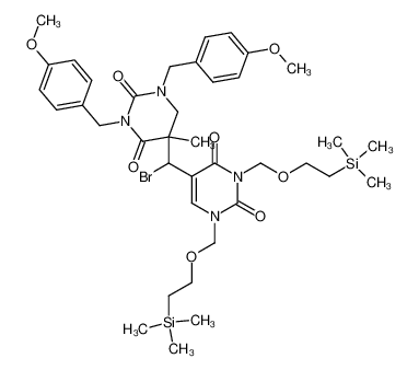 188057-21-8 spectrum, 5-{[1,3-Bis-(4-methoxy-benzyl)-5-methyl-2,4-dioxo-hexahydro-pyrimidin-5-yl]-bromo-methyl}-1,3-bis-(2-trimethylsilanyl-ethoxymethyl)-1H-pyrimidine-2,4-dione