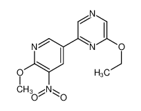 2-ethoxy-6-(6-methoxy-5-nitropyridin-3-yl)pyrazine 1356110-44-5