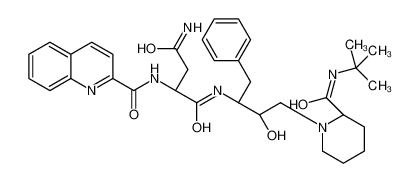 (2S)-N-[(2S,3R)-4-[(2S)-2-(tert-butylcarbamoyl)piperidin-1-yl]-3-hydroxy-1-phenylbutan-2-yl]-2-(quinoline-2-carbonylamino)butanediamide