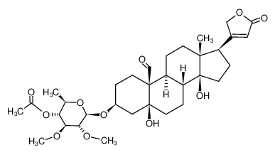 100665-37-0 3β-(O4-acetyl-O2,O3-dimethyl-6-deoxy-β-D-glucopyranosyloxy)-5,14-dihydroxy-19-oxo-5β,14β-card-20(22)-enolide