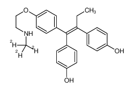 (E/Z)-4,4'-Dihydroxy-N-desmethyl Tamoxifen-d3 1246832-93-8