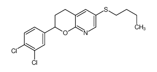 102830-73-9 6-butylsulfanyl-2-(3,4-dichlorophenyl)-3,4-dihydro-2H-pyrano[2,3-b]pyridine