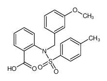 23145-77-9 2-[(3-methoxyphenyl)methyl-(4-methylphenyl)sulfonylamino]benzoic acid