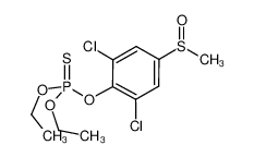 (2,5-dichloro-4-methylsulfinylphenoxy)-diethoxy-sulfanylidene-λ<sup>5</sup>-phosphane 29185-21-5