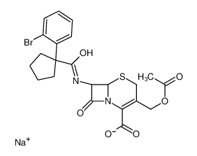 143433-74-3 sodium,(6R,7R)-3-(acetyloxymethyl)-7-[[1-(2-bromophenyl)cyclopentanecarbonyl]amino]-8-oxo-5-thia-1-azabicyclo[4.2.0]oct-2-ene-2-carboxylate