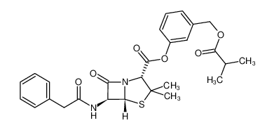 [3-(2-甲基丙酰氧基甲基)苯基](2S,5R,6R)-3,3-二甲基-7-氧代-6-[(2-苯基乙酰基)氨基]-4-硫杂-1-氮杂双环[3.2.0]庚烷-2-羧酸酯