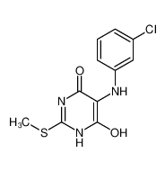 5-(3-chloroanilino)-4-hydroxy-2-methylsulfanyl-1H-pyrimidin-6-one 7400-19-3