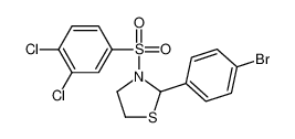 (9CI)-2-(4-溴苯基)-3-[(3,4-二氯苯基)磺酰基]-噻唑烷