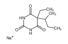 143-81-7 structure, C10H16N2NaO3+