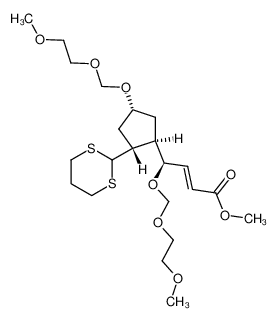 191283-08-6 methyl (R,E)-4-((1R,2R,4R)-2-(1,3-dithian-2-yl)-4-((2-methoxyethoxy)methoxy)cyclopentyl)-4-((2-methoxyethoxy)methoxy)but-2-enoate