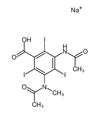 Sodium 3-acetamido-2,4,6-triiodo-5-(N-methylacetamido)benzoate 7225-61-8