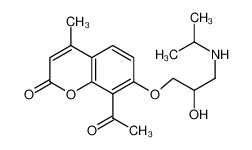 77607-50-2 8-acetyl-7-[2-hydroxy-3-(propan-2-ylamino)propoxy]-4-methylchromen-2-one