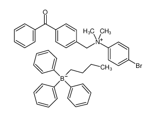 N-(4-[BENZOYL]BENZYL)-N-(4-BROMO PHENYL)-N,N-DIMETHYLAMMONIUM BUTYLTRIPHENYL BORATE 216067-09-3