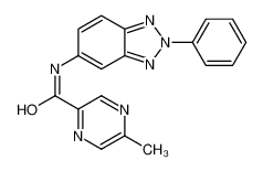 5-Methyl-N-(2-phenyl-2H-benzotriazol-5-yl)-2-pyrazinecarboxamide