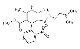 2,6-Dimethyl-4-(2-nitro-phenyl)-1,4-dihydro-pyridine-3,5-dicarboxylic acid 3-(2-dimethylamino-ethyl) ester 5-methyl ester 55985-28-9