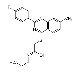 2-{[2-(4-Fluorophenyl)-7-methyl-4-quinazolinyl]sulfanyl}-N-propyl acetamide 606132-72-3