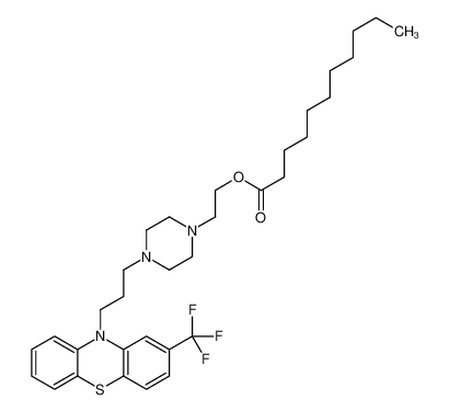 2-[4-[3-[2-(trifluoromethyl)phenothiazin-10-yl]propyl]piperazin-1-yl]ethyl undecanoate 13220-06-9