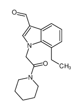 7-Ethyl-1-[2-oxo-2-(1-piperidinyl)ethyl]-1H-indole-3-carbaldehyde 593237-22-0