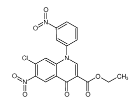 352554-35-9 7-Chloro-6-nitro-1-(3-nitro-phenyl)-4-oxo-1,4-dihydro-quinoline-3-carboxylic acid ethyl ester