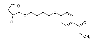 67726-56-1 1-[4-[4-(3-chlorooxolan-2-yl)oxybutoxy]phenyl]propan-1-one