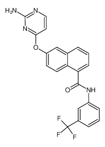 6-(2-amino-pyrimidin-4-yloxy)naphthalene-1-carboxylic acid (3-trifluoromethyl phenyl)amide 861875-60-7