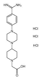 GR 144053 trihydrochloride,4-[4-[4-(Aminoiminomethyl)phenyl]-1-piperazinyl]-1-piperidineaceticacidtrihydrochloride 201304-22-5