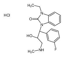 1-Ethyl-3-[(1S,2R)-1-(3-fluorophenyl)-2-hydroxy-3-(methylamino)pr opyl]-1,3-dihydro-2H-benzimidazol-2-one hydrochloride (1:1) 866211-57-6