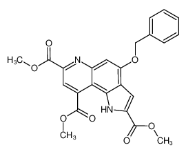 89882-71-3 trimethyl 4-benzyloxy-1H-pyrrolo(2,3-f)quinoline-2,7,9-tricarboxylate