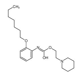 2-piperidin-1-ylethyl N-(2-heptoxyphenyl)carbamate 76629-85-1