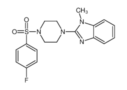 2-{4-[(4-Fluorophenyl)sulfonyl]-1-piperazinyl}-1-methyl-1H-benzim idazole 604741-58-4