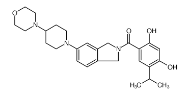 Methanone, [1,3-dihydro-5-[4-(4-morpholinyl)-1-piperidinyl]-2H-isoindol-2-yl][2,4-dihydroxy-5-(1-methylethyl)phenyl]- 912999-53-2