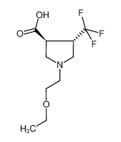 (3S,4S)-1-(2-ethoxyethyl)-4-(trifluoromethyl)pyrrolidine-3-carboxylic acid 1186655-16-2