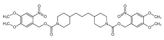 638563-17-4 spectrum, bis(4,5-dimethoxy-2-nitrobenzyl) 4,4'-(propane-1,3-diyl)bis(piperidine-1-carboxylate)